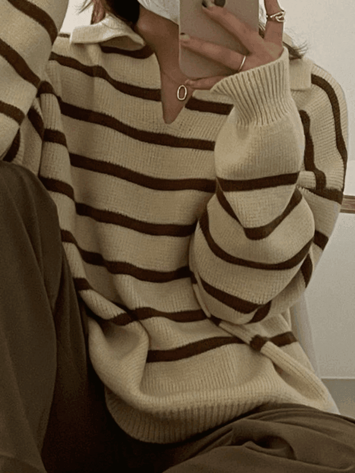 Vintage Striped Pullover Sweater - AnotherChill