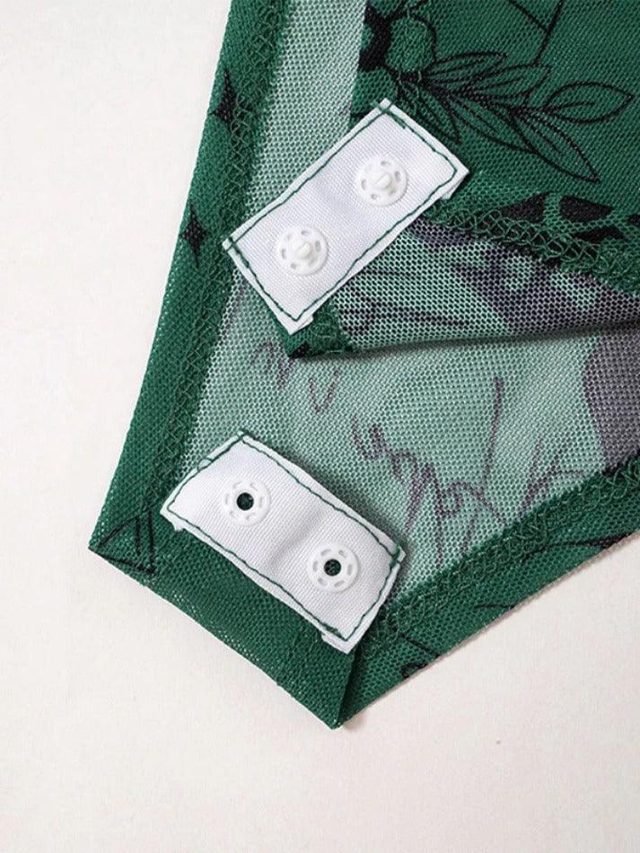 Vintage Various Print Mesh Bodysuit - AnotherChill