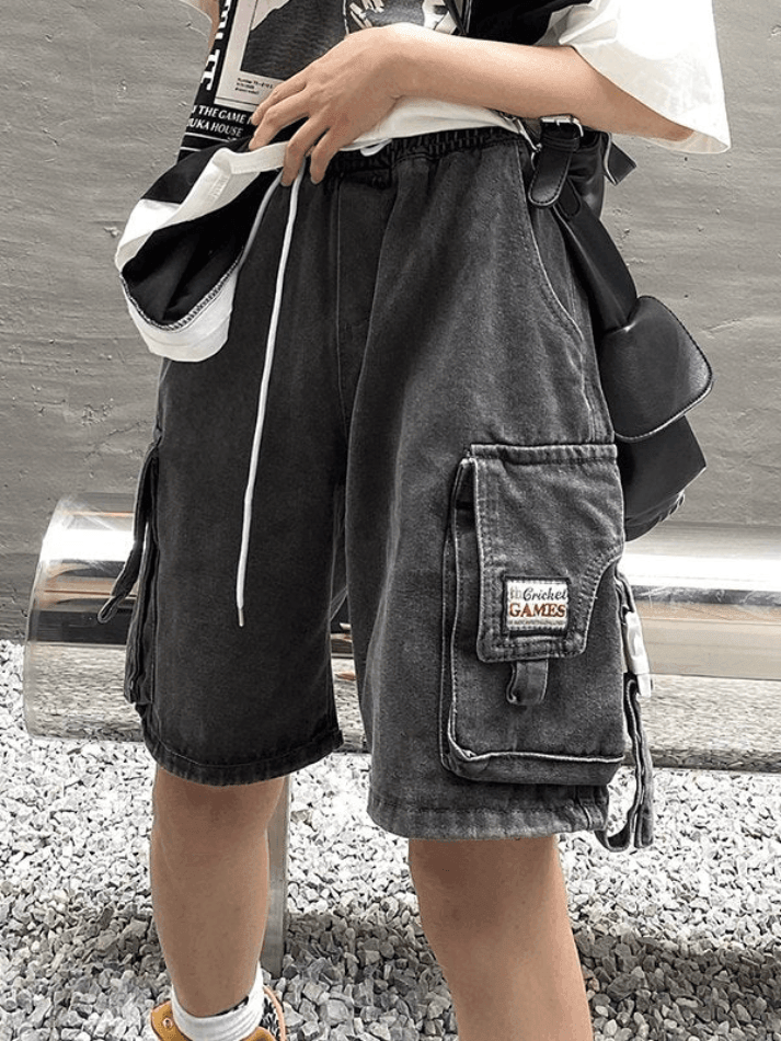 Vintage Wash Cargo Denim Shorts - AnotherChill