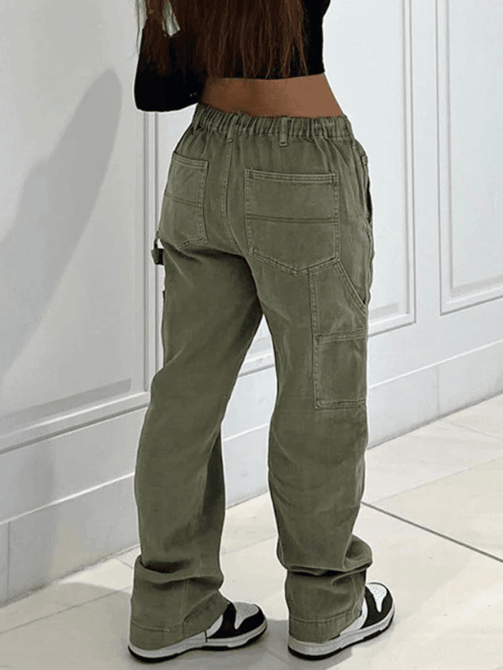 Vintage Wash Green Cargo Jeans - AnotherChill