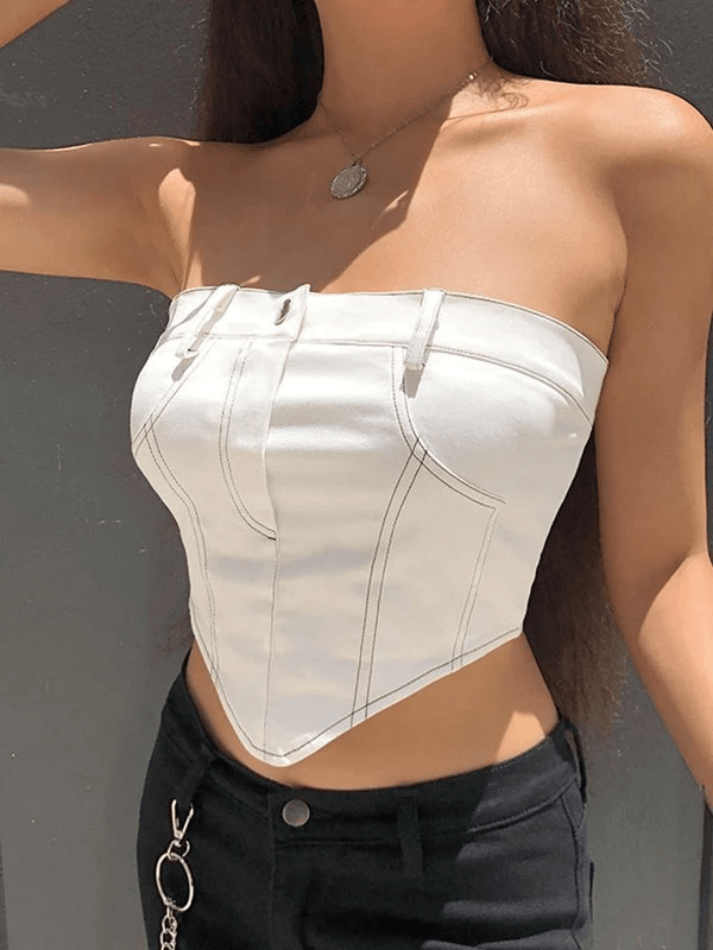 Vintage Zipper Bandeau Tops - AnotherChill