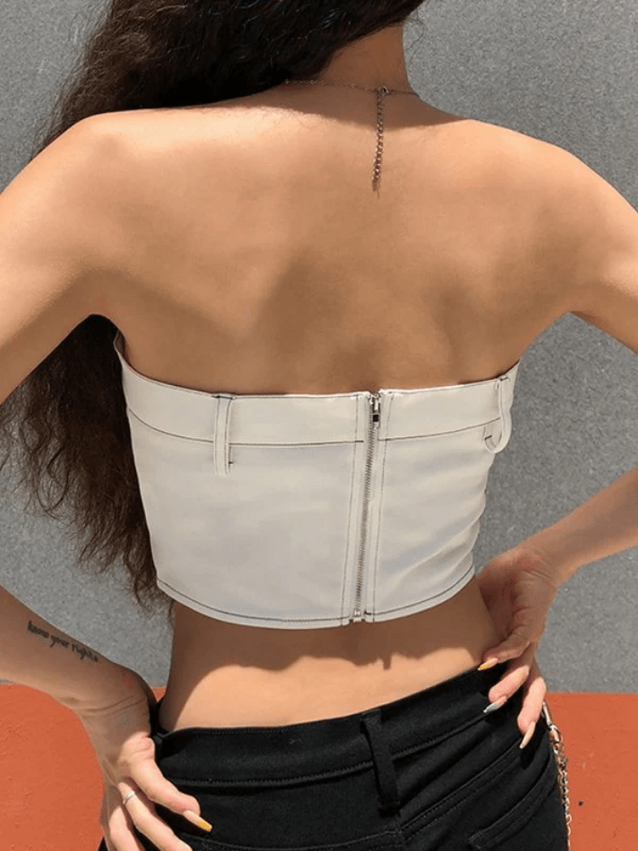 Vintage Zipper Bandeau Tops - AnotherChill