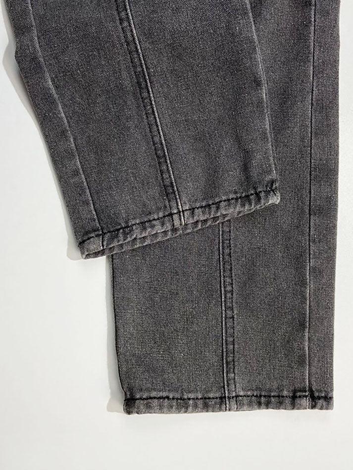 Washed Mid Waist Pocket Cargo Jeans - AnotherChill