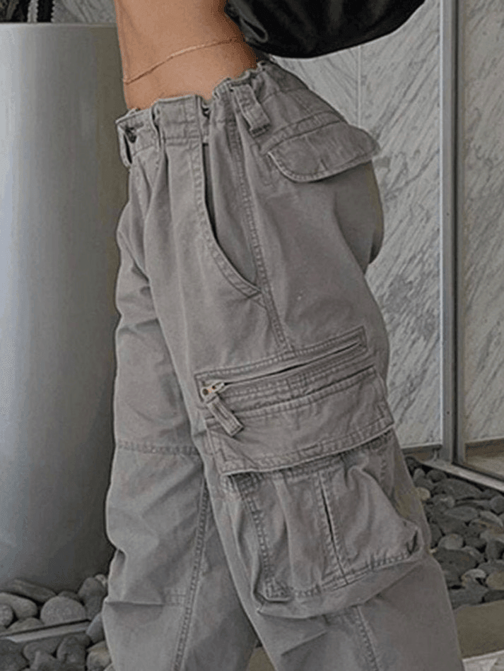 Washed Vintage Baggy Cargo Jeans - AnotherChill