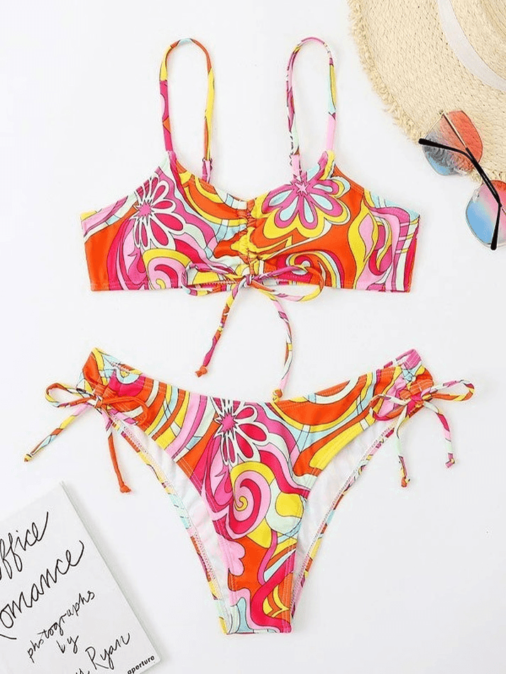 Floral Pattern Bikini Set