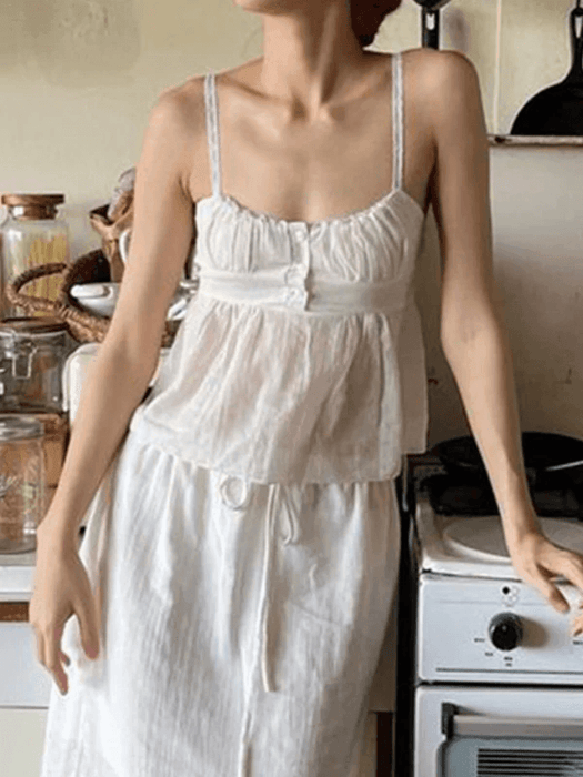 White Lace Panel Cami Top – AnotherChill