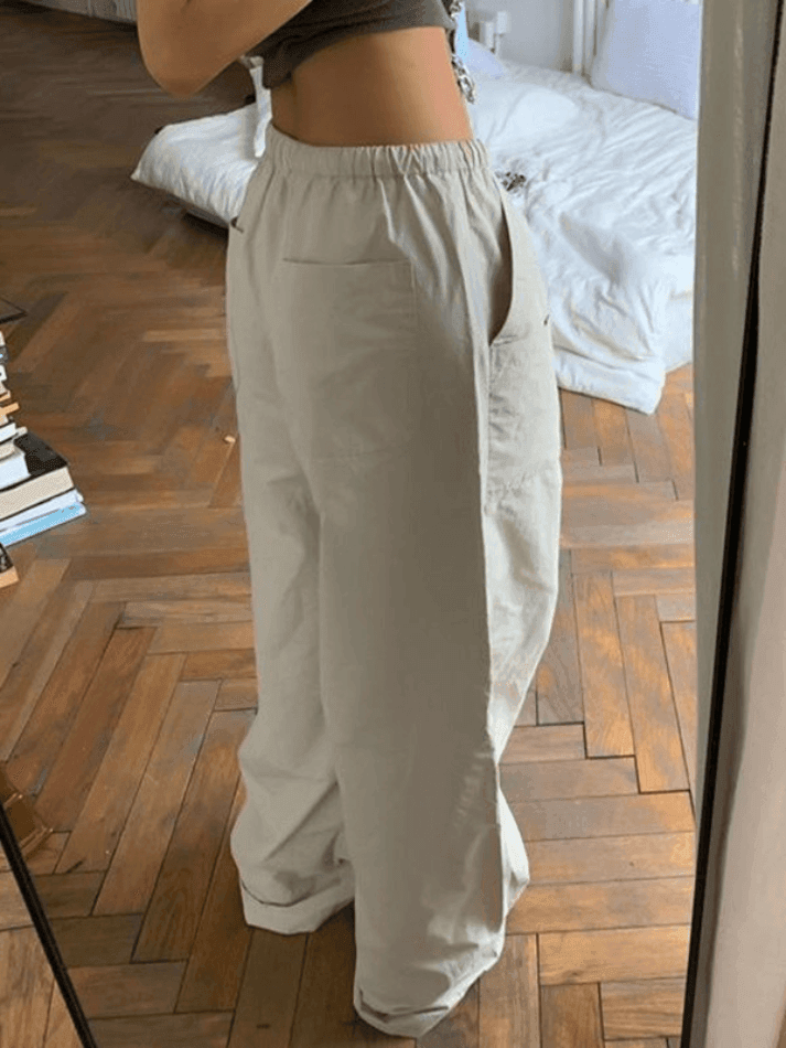 Y2K Baggy Parachute Cargo Pants - AnotherChill