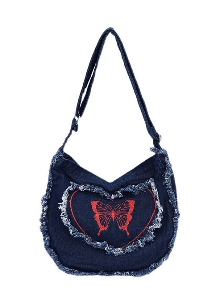 Y2k Butterfly Print Tannin Bag - AnotherChill