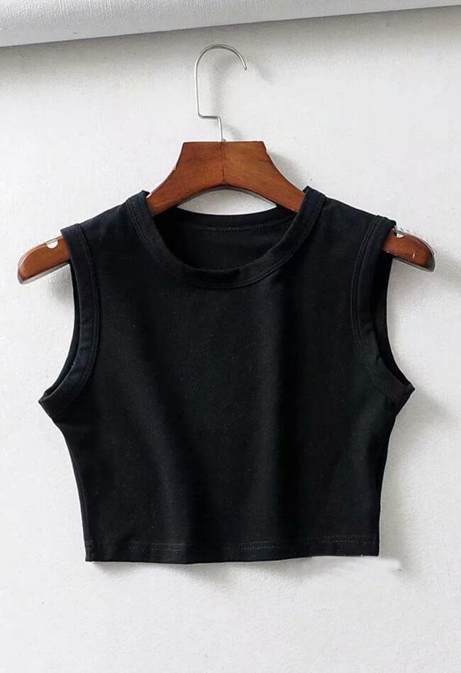 Yoga Solid Cropped Tank Top - AnotherChill