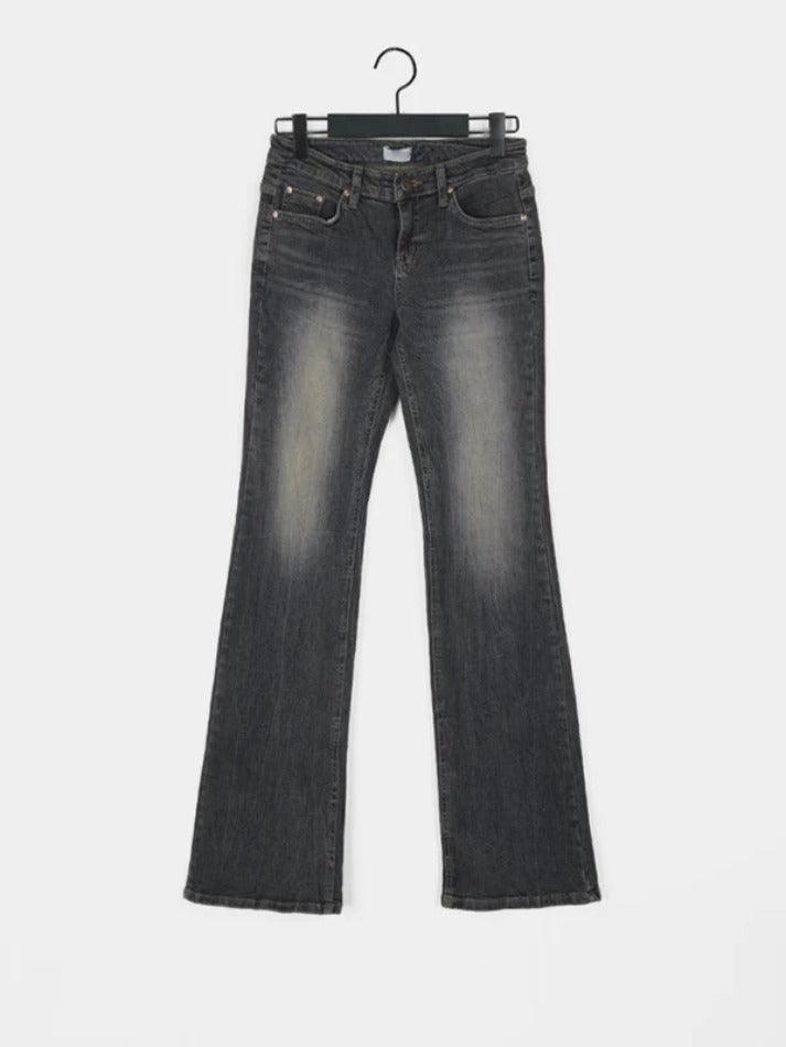 Vintage Low Rise Wash Flare Jeans - AnotherChill