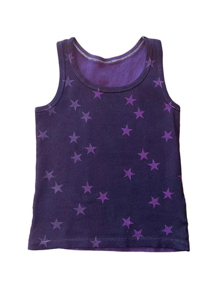 Star Print Embellished Crop Tank Top - AnotherChill