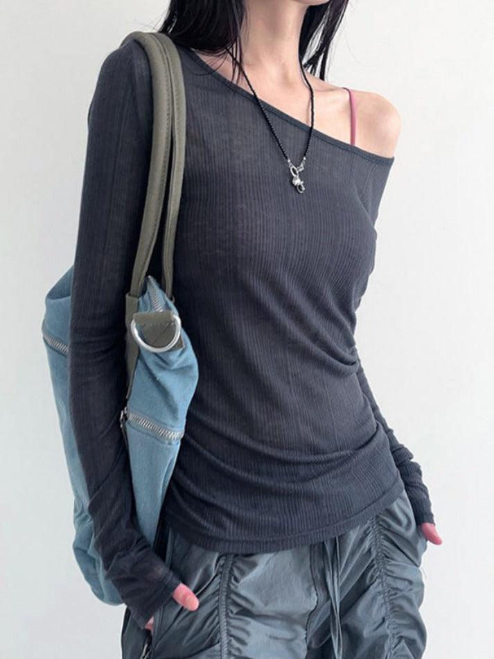 Solid Color Backless Long Sleeve Knit - AnotherChill