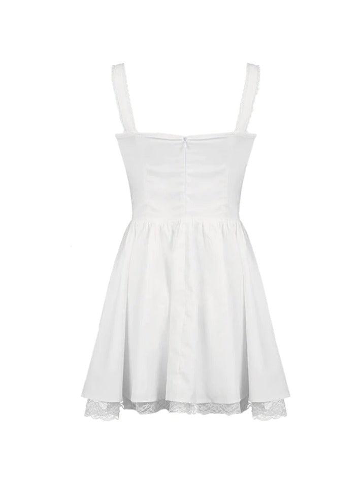 Lace Panel Pleated Dress - AnotherChill