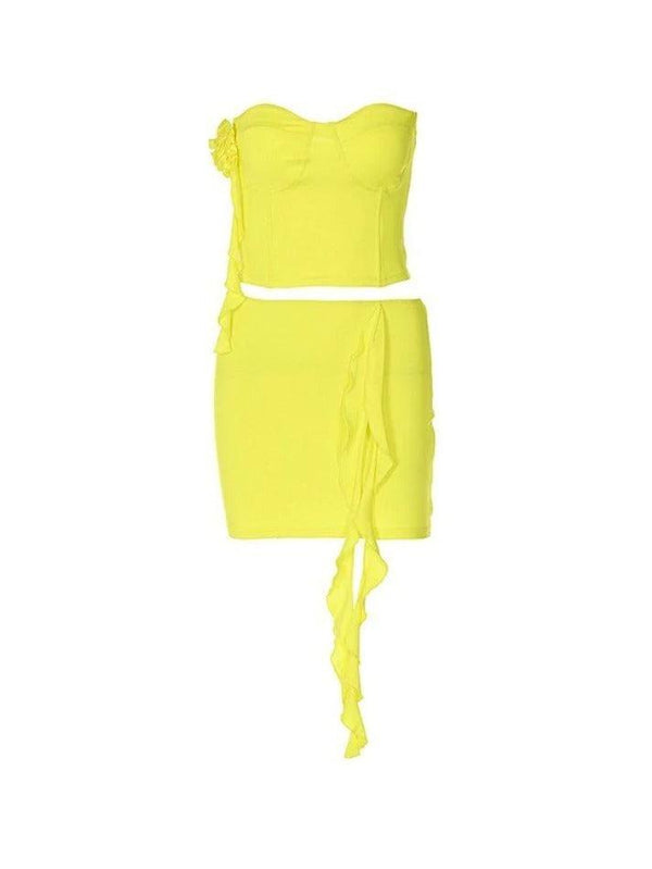 Frill Strap Cami Top & Mini Skirt Set - AnotherChill
