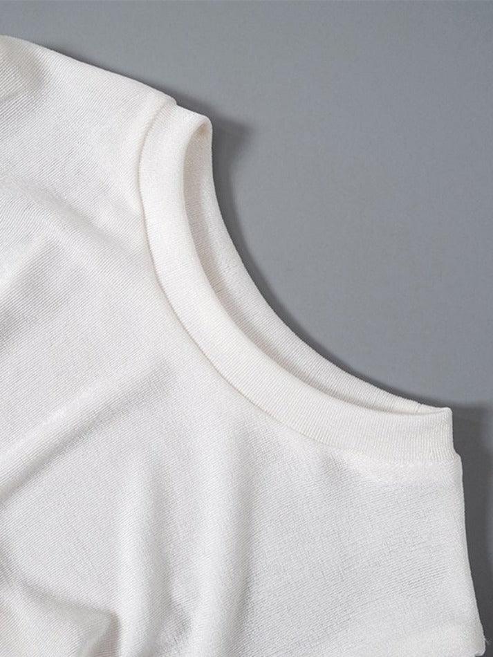 Solid Gathered Short Sleeve Tee - AnotherChill