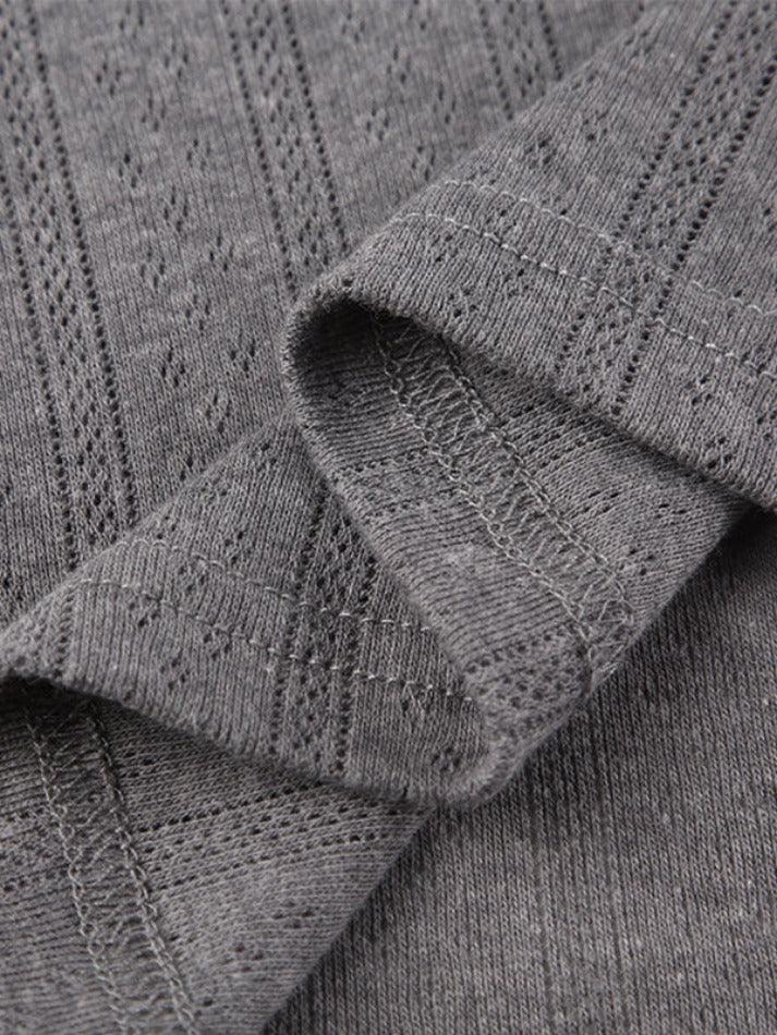 Lace Trim Splice V Neck Long Sleeve Knit - AnotherChill