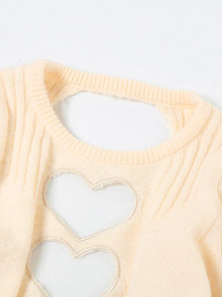 Heart Cutout Backless Knit Mini Dress - AnotherChill