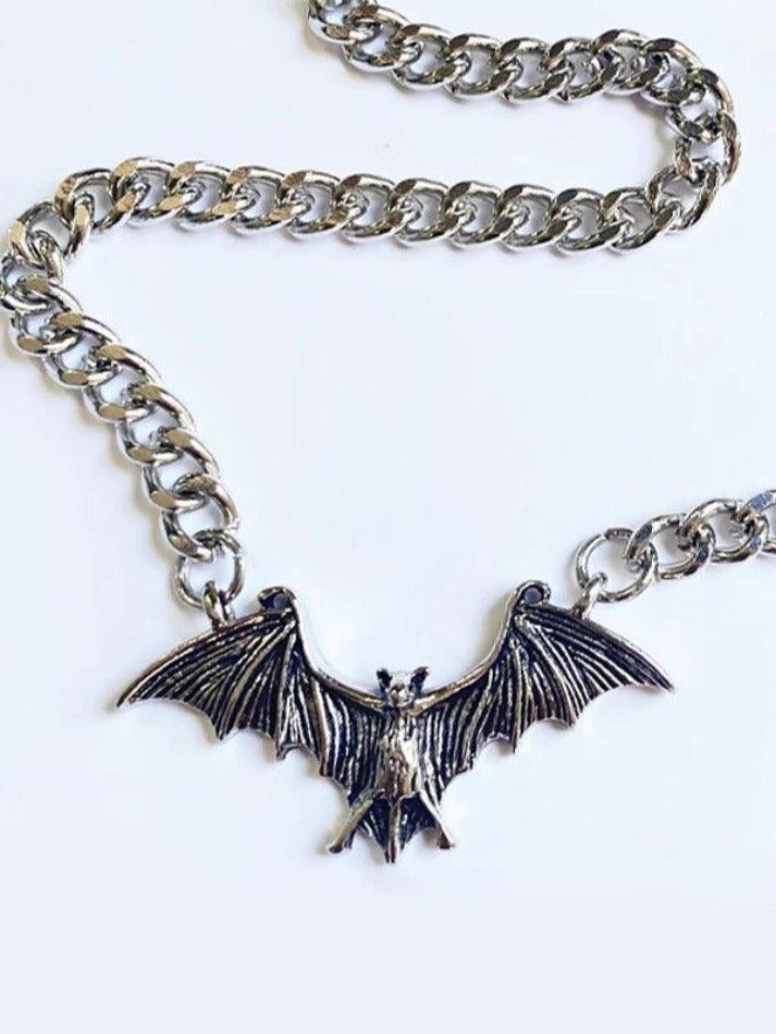 Bat Pendant Chunky Chain Necklace - AnotherChill