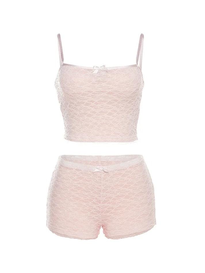 Lace Cami Top & High Rise Shorts Set - AnotherChill