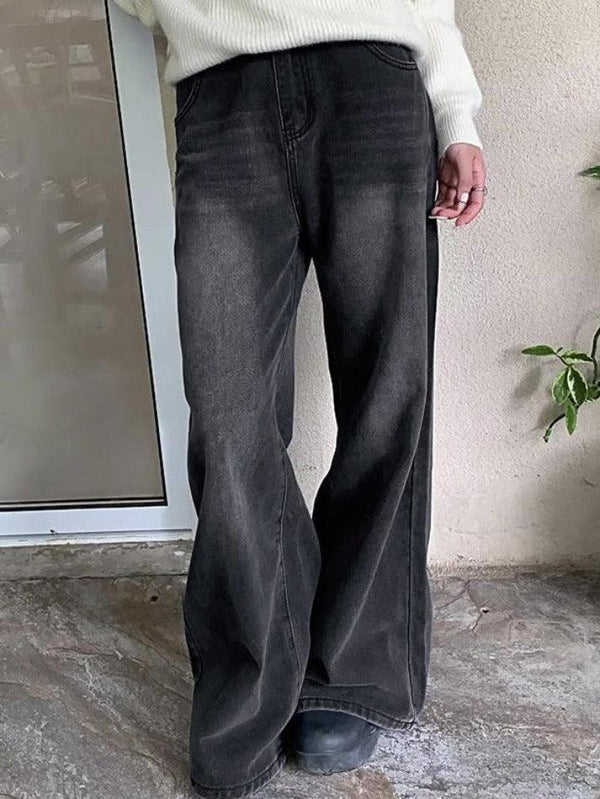 Vintage Black Wash Distressed Boyfriend Jeans - AnotherChill