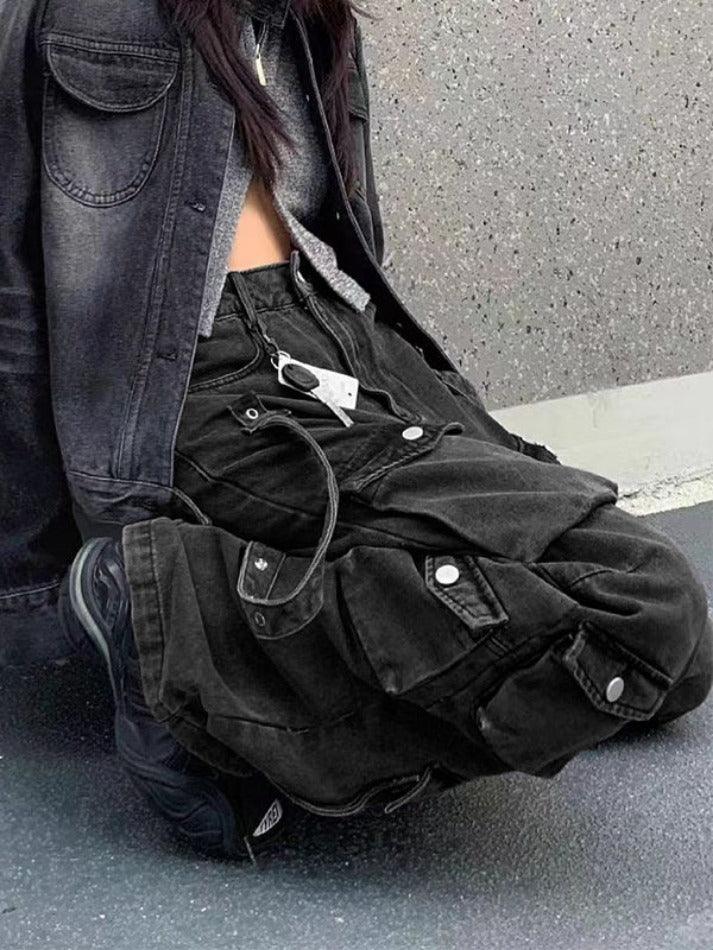 Street Multi Pocket Cargo Jeans - AnotherChill