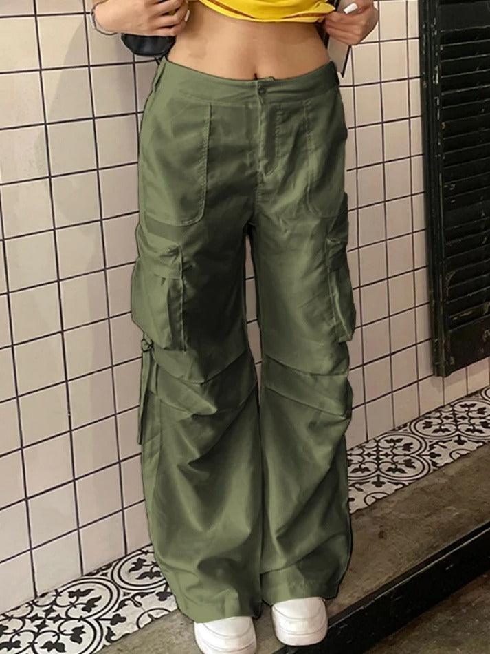 Low Rise Side Zip Up Cargo Pants - AnotherChill