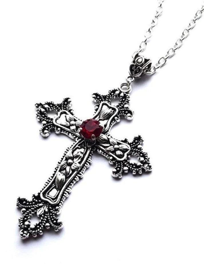 Gothic Punk Cross Charm Necklace - AnotherChill