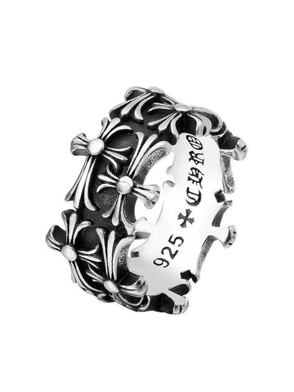 Gothic Punk Cross Cuff Ring - AnotherChill