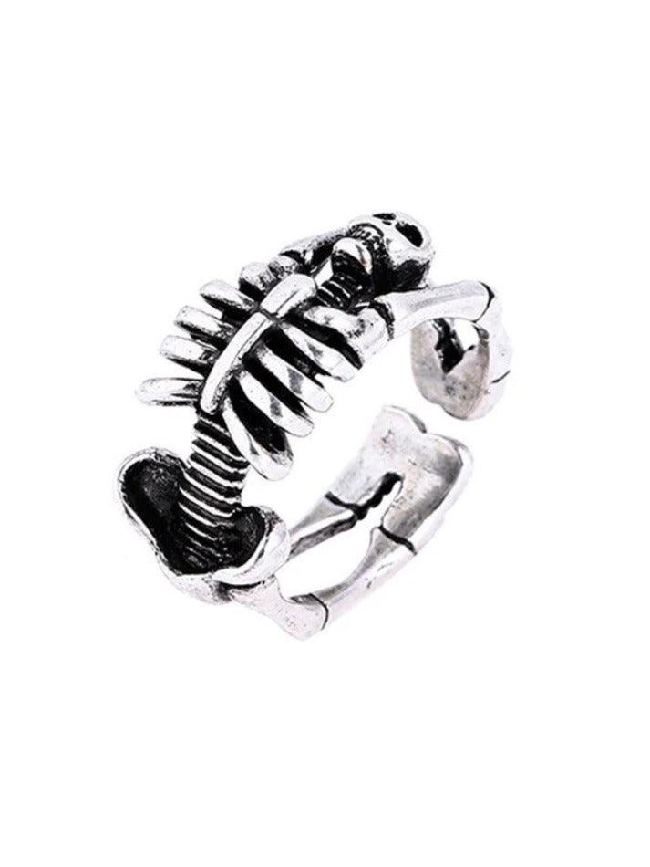 Gothic Punk Skull Cuff Ring - AnotherChill