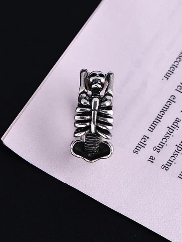 Gothic Punk Skull Cuff Ring - AnotherChill