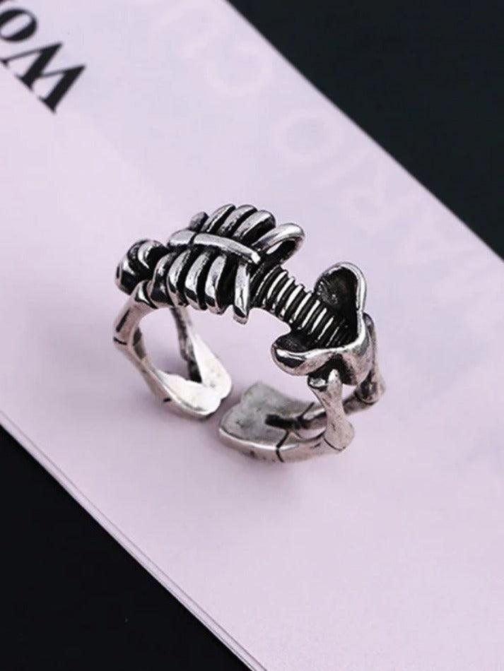 Gothic Punk Skull Cuff Ring - AnotherChill
