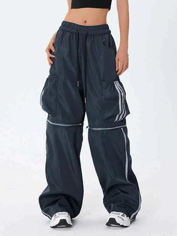Pocket Knee Zip Up Design Cargo Pants - AnotherChill