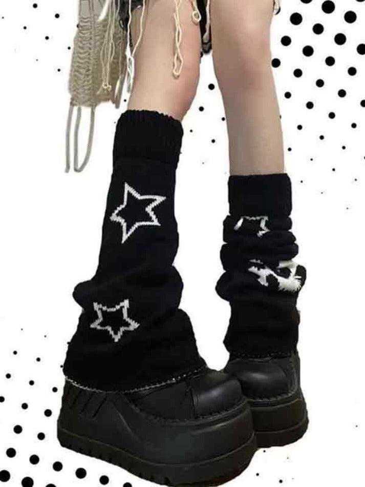 Reversible Skull Star Print Leg Warmer - AnotherChill