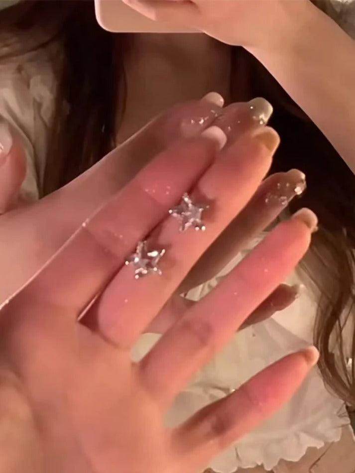 Shiny Hollow Out Star Earring - AnotherChill