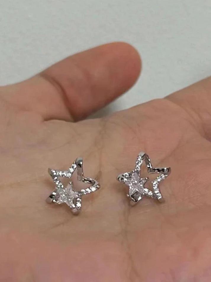 Shiny Hollow Out Star Earring - AnotherChill