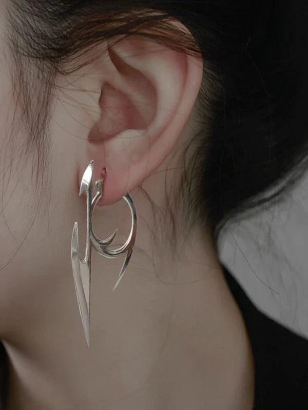 Silver Punk Character Earrings - AnotherChill