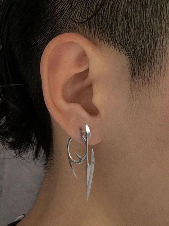 Silver Punk Character Earrings - AnotherChill