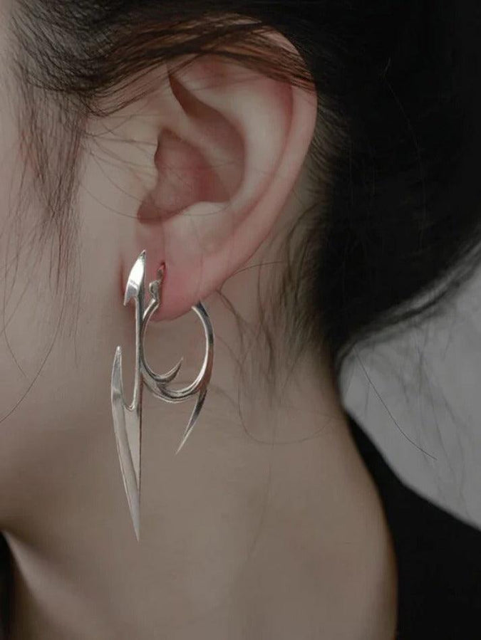 Silver Punk Character Earrings – AnotherChill