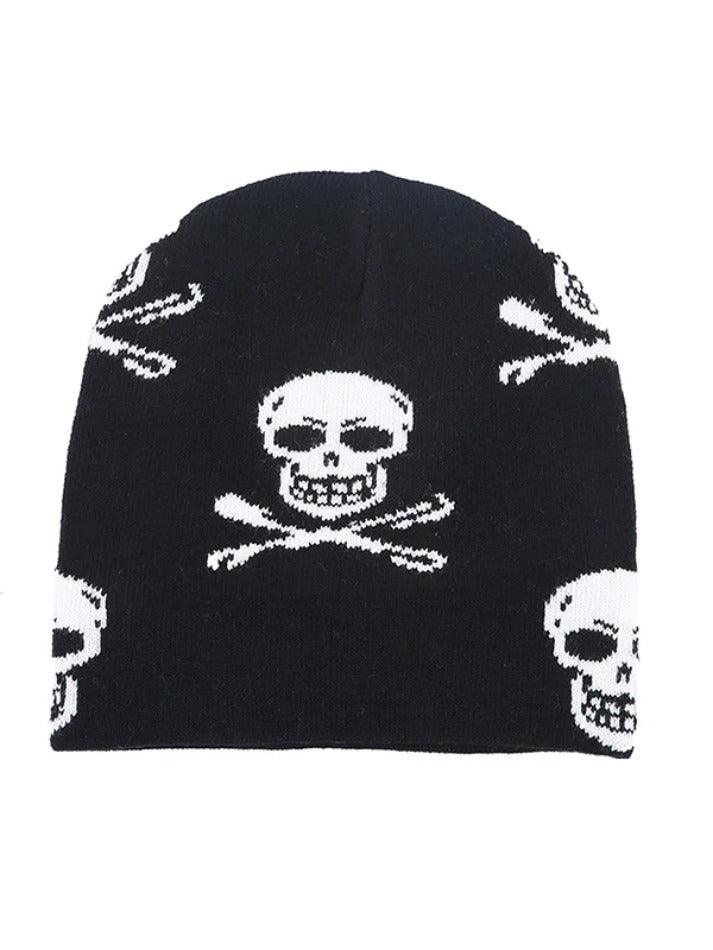 Skull Print Beanie Hat - AnotherChill