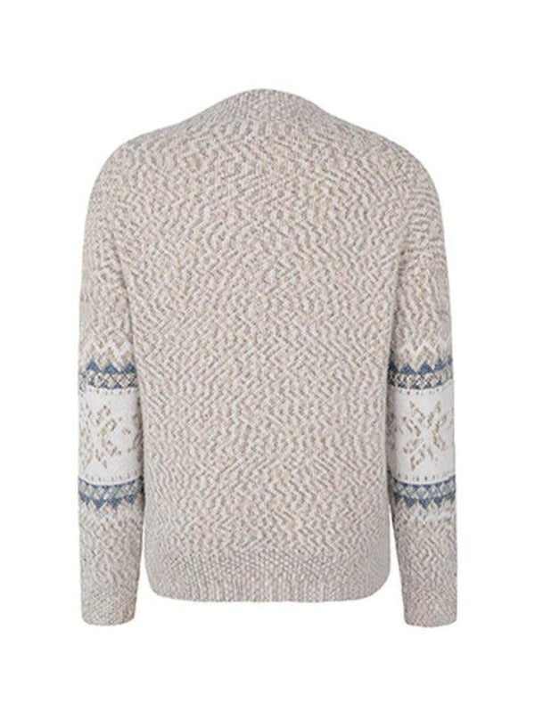 Snowflake Jacquard Mock Neck Sweater - AnotherChill
