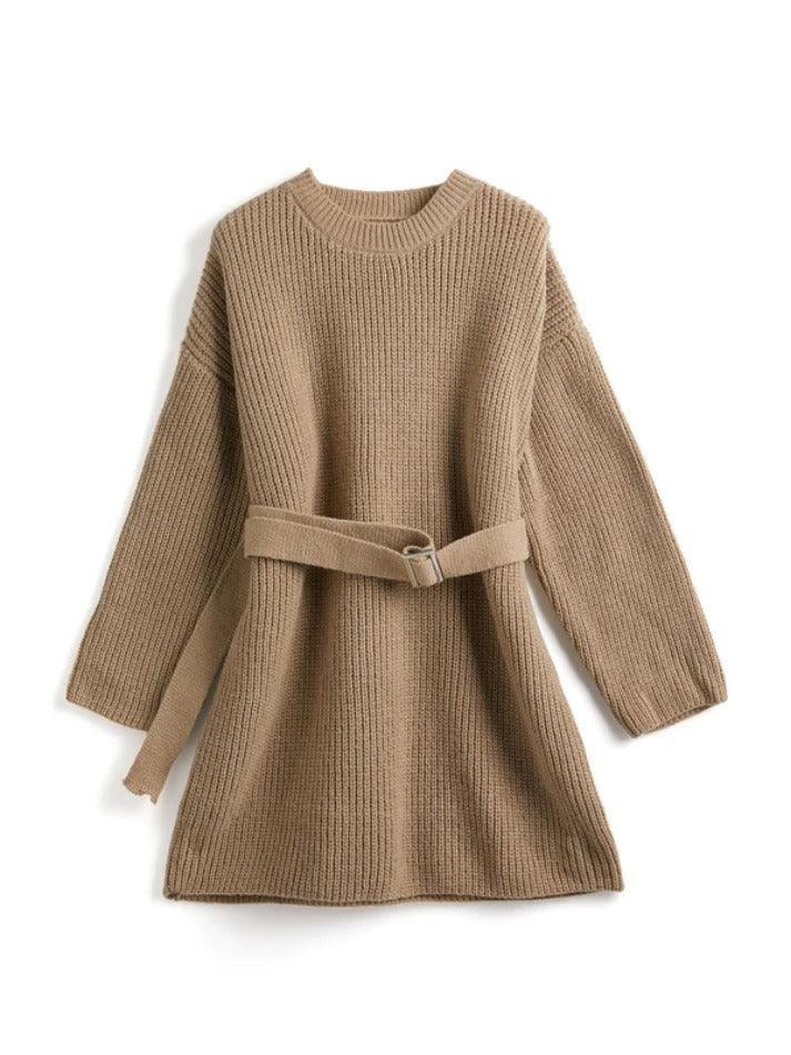 Solid Belted Knit Mini Dress AnotherChill Solid Belted Knit Mini Dress AnotherChill