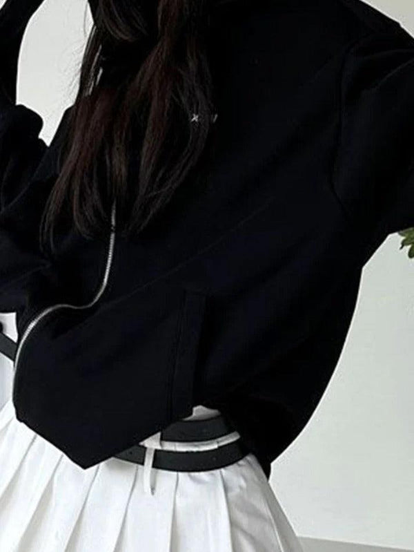 Solid Color Lovely Rabbit Styling Oversized Hoodie - AnotherChill
