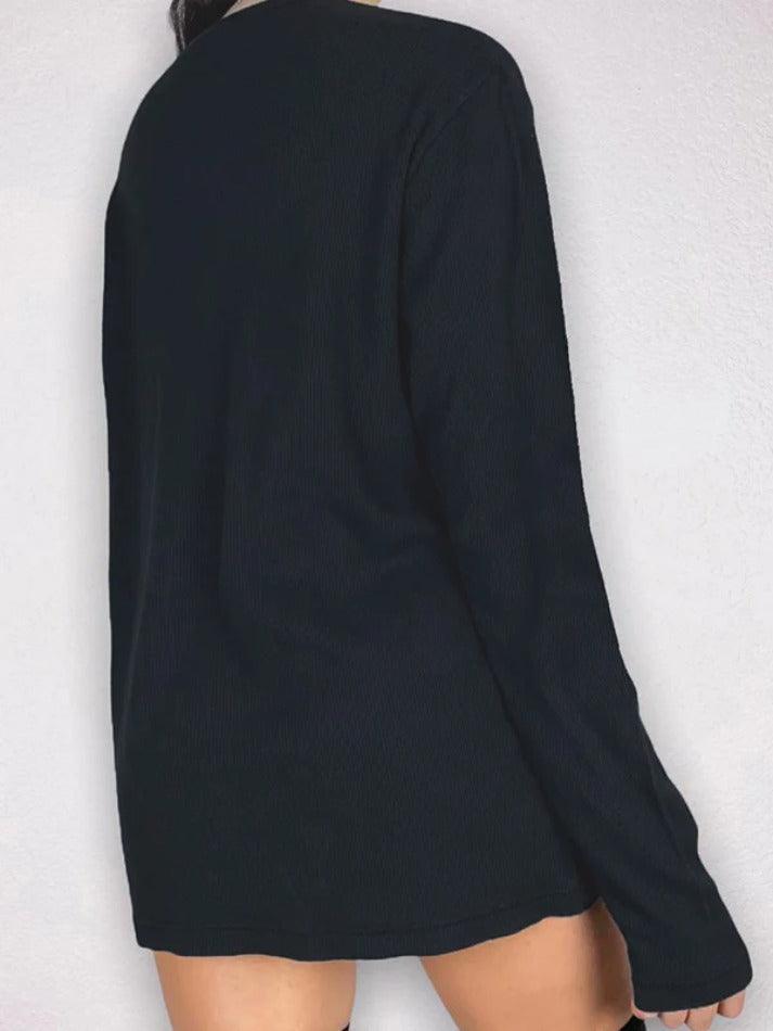 Street Snake Print Oversized Long Sleeve Tee - AnotherChill