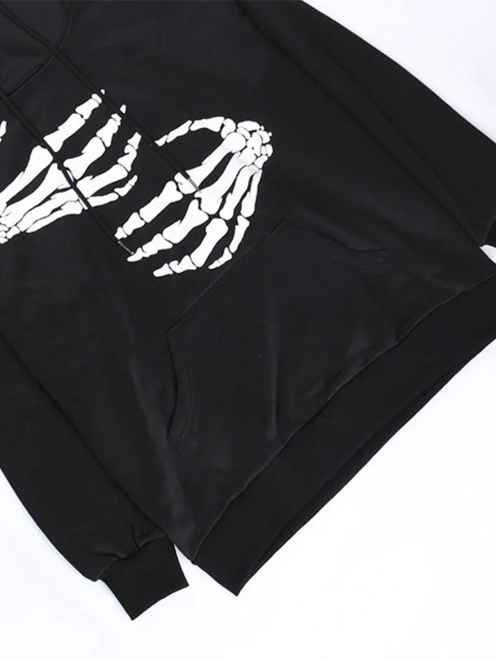 Turtleneck Skull Oversized Hoodie - AnotherChill