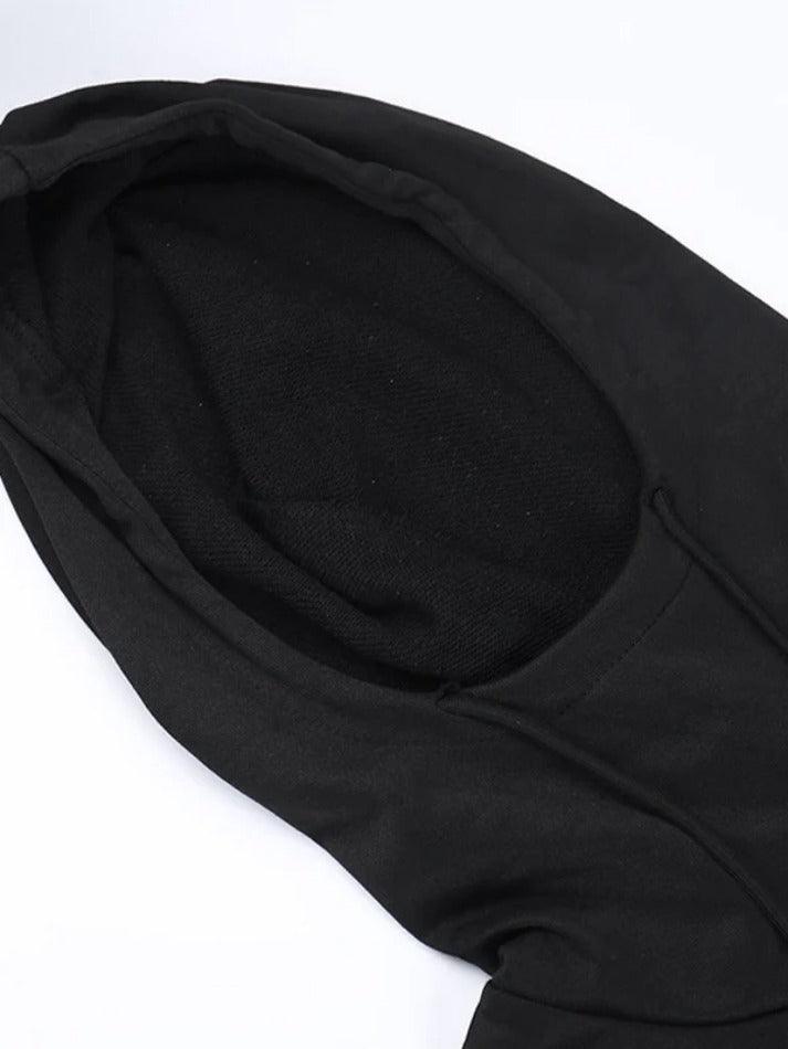 Turtleneck Skull Oversized Hoodie - AnotherChill