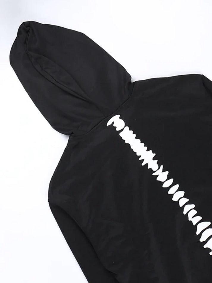 Turtleneck Skull Oversized Hoodie - AnotherChill