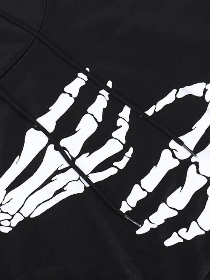 Turtleneck Skull Oversized Hoodie - AnotherChill