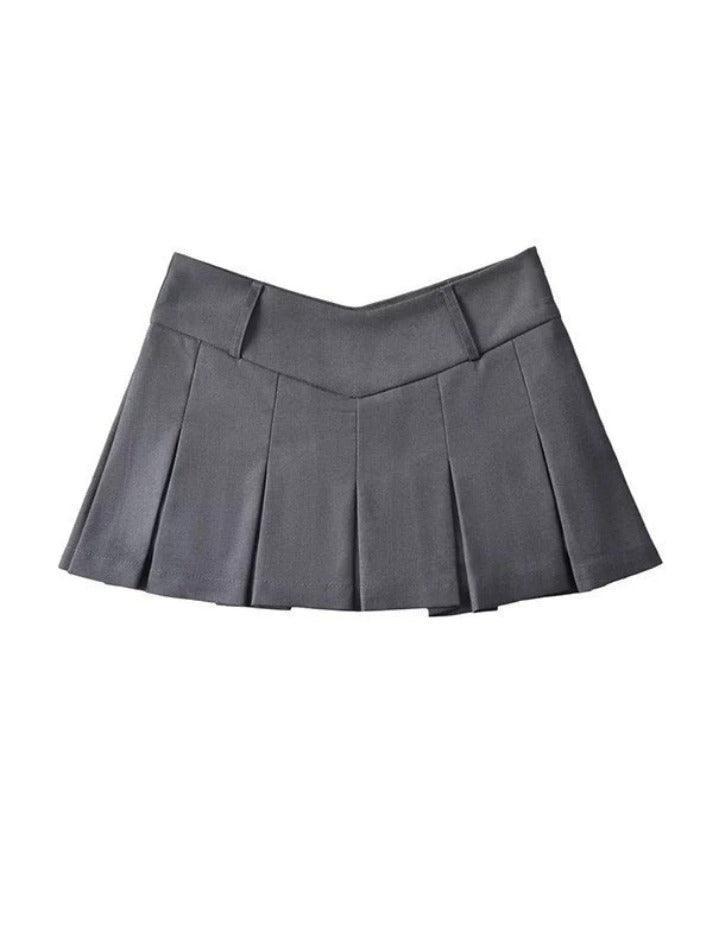 V Cut Pleated Micro Mini Skirt – AnotherChill